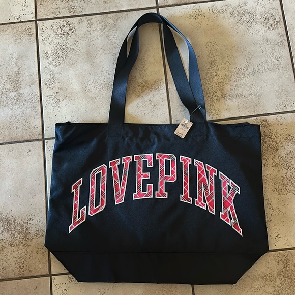 PINK Victoria's Secret Handbags - Brand new giant Love Pink zippered tote bag